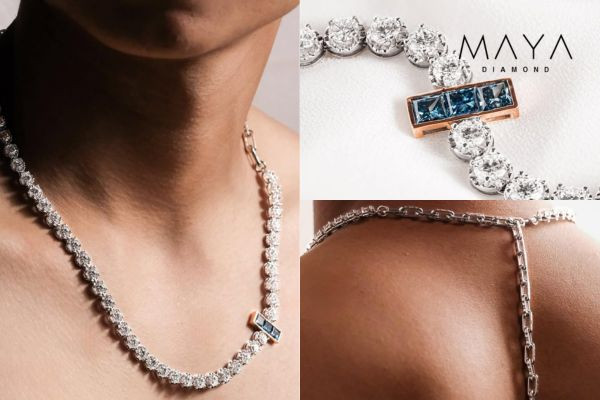 Dây chuyền tennis bản lớn