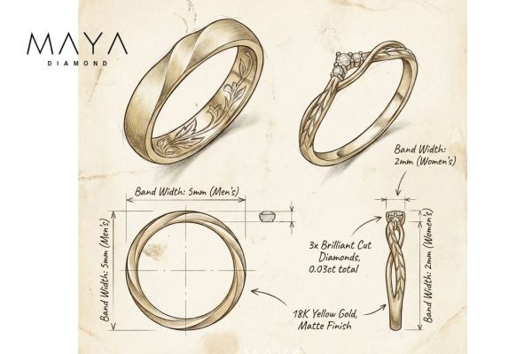 Maya Diamond thiết kế nhẫn