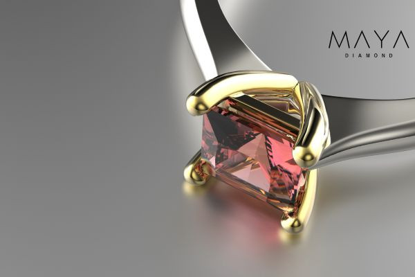 Kim cương mỹ moissanite màu đỏ