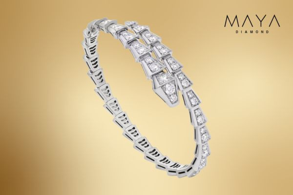 Lắc tay kim cương dáng rắn