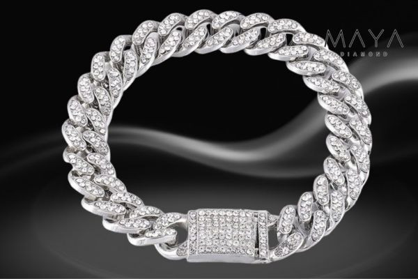 Lắc tay kim cương Cuban Link