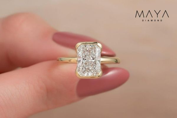 Nhẫn Bezel Setting hiện đại