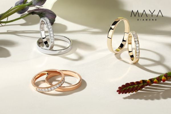 Nhẫn cưới vàng vàng, vàng trắng, vàng hồng