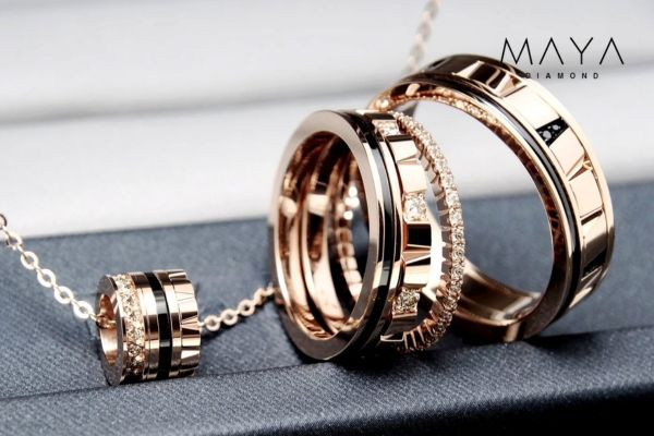 Nhẫn 2 màu cá tính