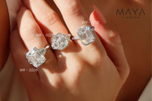 Mua nhẫn kim cương Emerald Trilogy chính hãng