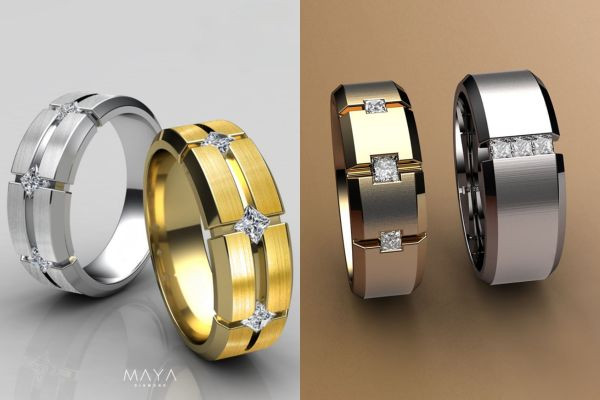 Nhẫn nam bề mặt nhám