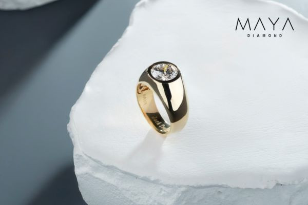 Nhẫn kiểu Bazel đơn giản