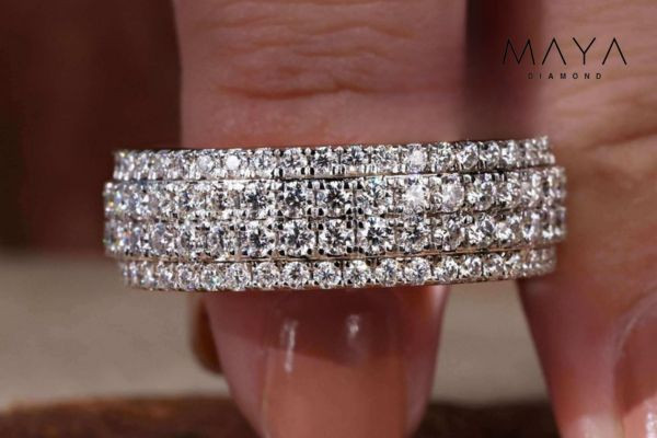 Nhẫn nam full kim cương