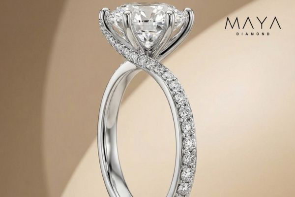 Nhẫn kim cương nuôi cấy solitaire