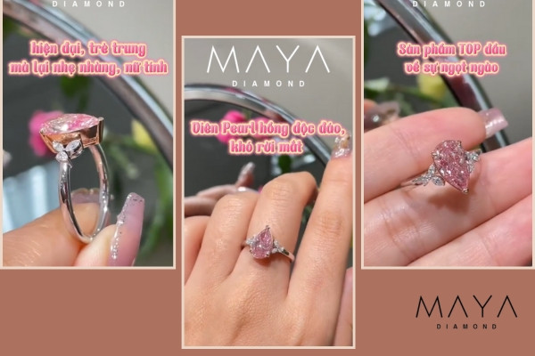 Chọn đúng mỗi chi tiết nhẫn kim cương pearl màu hồng để tỏa sáng đúng cách