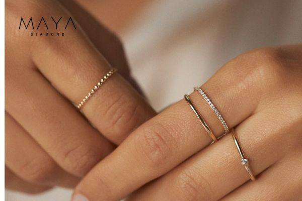 Nhẫn kim cương phong cách minimalist đẹp