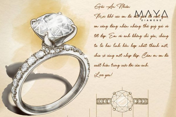 Nhẫn kim cương tặng người yêu Valentine