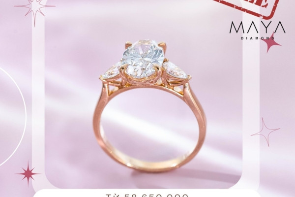 Bộ sưu tập nhẫn kim cương vàng hồng nổi bật tại Maya Diamond