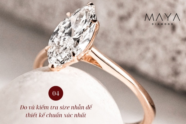 Đo size nhẫn cưới kim cương chi tiết, chính xác