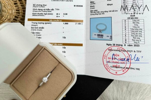 Địa chỉ mua nhẫn kim cương nuôi cấy