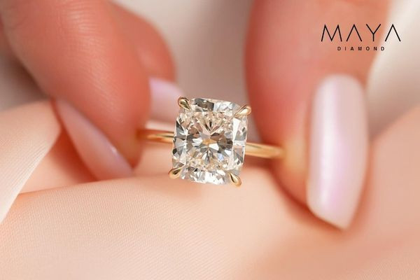 Nhẫn kim cương nuôi cấy cho Valentine