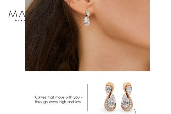 Bông tai kim cương