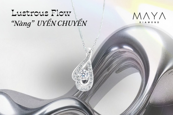 Nét duyên dáng thanh lịch với dây chuyền kim cương "Lustrous Flow"