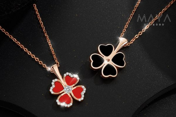 Dây chuyền kim cương đôi