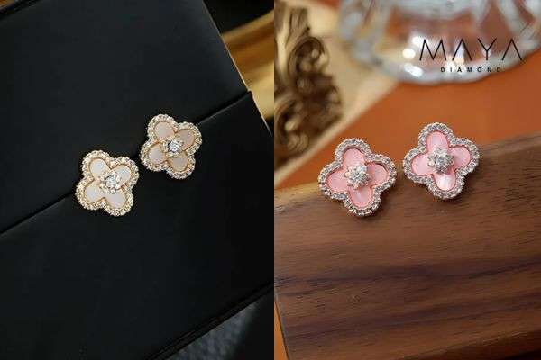 Bông tai kim cương đôi