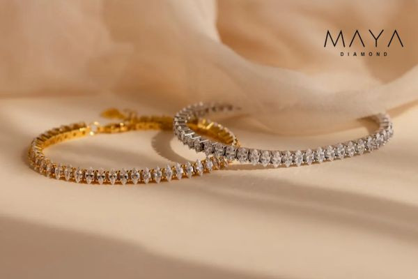 Lắc tay kim cương đôi