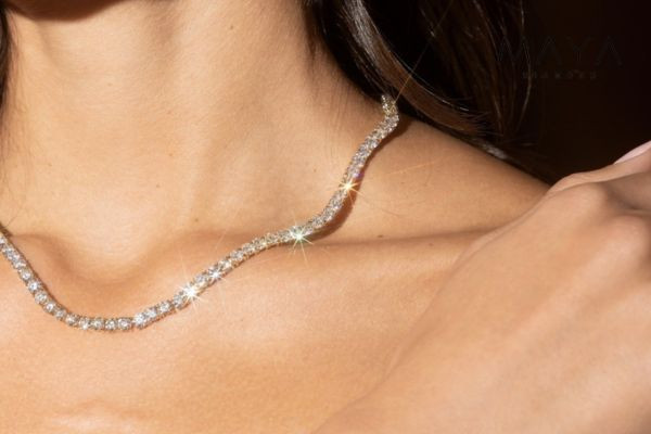 Vòng cổ kim cương unisex