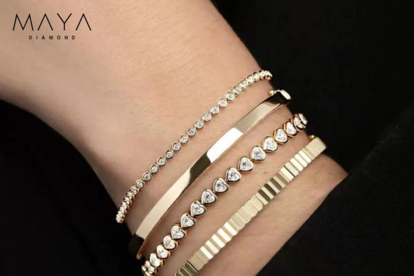 Vòng tay kim cương vàng 18k -  Sự kết hợp hoàn hảo giữa chất liệu và thiết kế