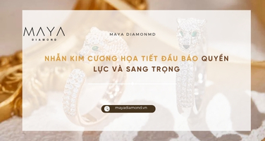 NHẪN KIM CƯƠNG HỌA TIẾT ĐẦU BÁO QUYỀN LỰC VÀ SANG TRỌNG