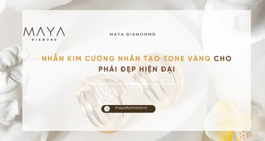 NHẪN KIM CƯƠNG NHÂN TẠO TONE VÀNG CHO PHÁI ĐẸP HIỆN ĐẠI
