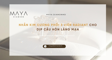 NHẪN KIM CƯƠNG PHỐI 3 VIÊN RADIANT CHO DỊP CẦU HÔN LÃNG MẠN