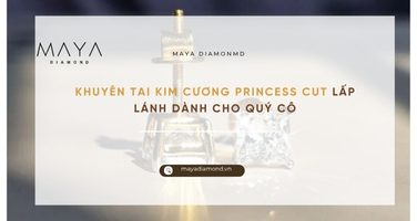 KHUYÊN TAI KIM CƯƠNG PRINCESS CUT LẤP LÁNH DÀNH CHO QUÝ CÔ