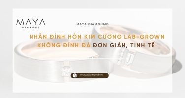 NHẪN ĐÍNH HÔN KIM CƯƠNG LAB-GROWN KHÔNG ĐÍNH ĐÁ ĐƠN GIẢN, TINH TẾ