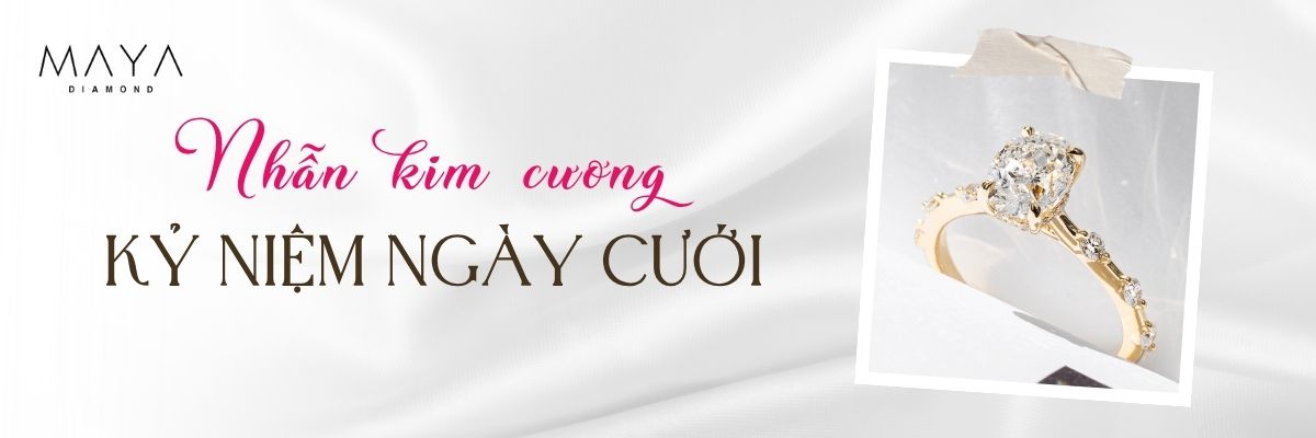 MẪU NHẪN KIM CƯƠNG NUÔI CẤY KỶ NIỆM NGÀY CƯỚI TẶNG VỢ