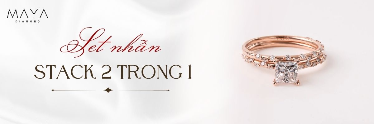 SET NHẪN STACK 2 TRONG 1 SỰ LINH HOẠT CỦA TRANG SỨC CAO CẤP