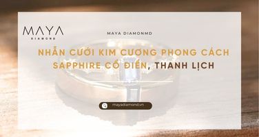 NHẪN CƯỚI KIM CƯƠNG PHONG CÁCH SAPPHIRE CỔ ĐIỂN, THANH LỊCH